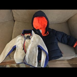 Old Navy Puffer Coat and Nautica Jacket